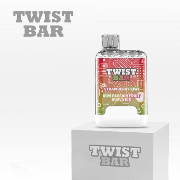 TWIST BAR Disposable Vape (Bold 50) 10K (Strawberry Kiwi / Kiwi Passionfruit Guava Ice)