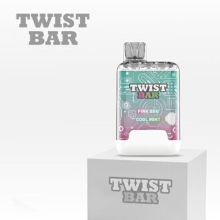 TWIST BAR Disposable Vape (Bold 50) 10K (Pink Bubble Gum / Cool Mint)