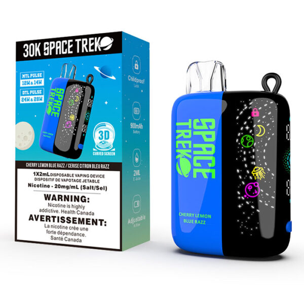 Cherry Lemon Blue Razz Space Trek 30000 Puffs Disposable Vape Ct 5