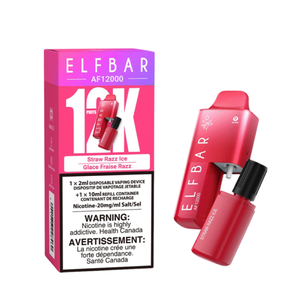 Elf Bar Af 12000 Disposable Vape Straw Razz Ice
