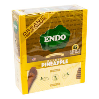 Endo Golden Pineapple Organic Hemp Wraps Display Of 15