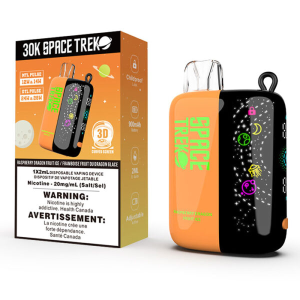 Raspberry Dragon Fruit Ice Space Trek 30k Puffs Disposable Vape Ct 5