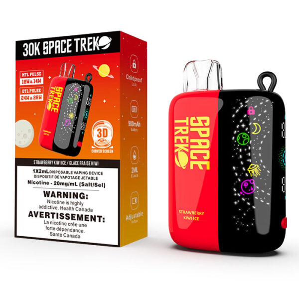 Strawberry Kiwi Ice Space Trek 30k Puffs Disposable Vape Ct 5