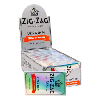Zig Zag Silver Ultra Thin Slow Burning Rolling Paper 1 1/2 Ct 25