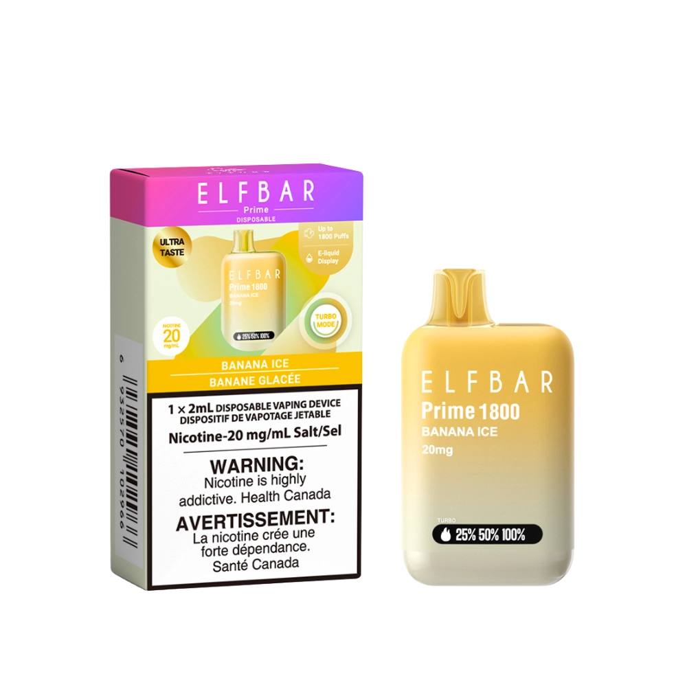 elf bar prime 1800 disposable vape 5ct Banana Ice