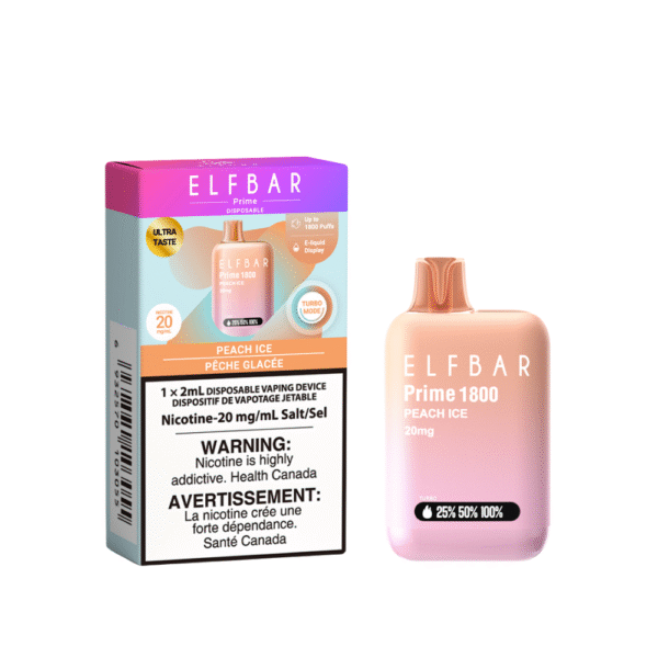 ELF Bar Prime Disposable Vape - 5ct  Peach Ice