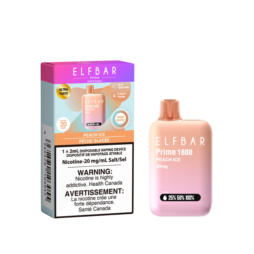 elf bar prime 1800 disposable vape 5ct Peach Ice