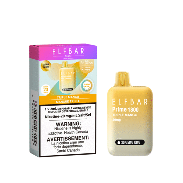 elf bar prime 1800 disposable vape 5ct Triple Mango