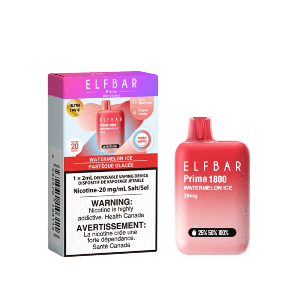 elf bar prime 1800 disposable vape 5ct Watermelon Ice