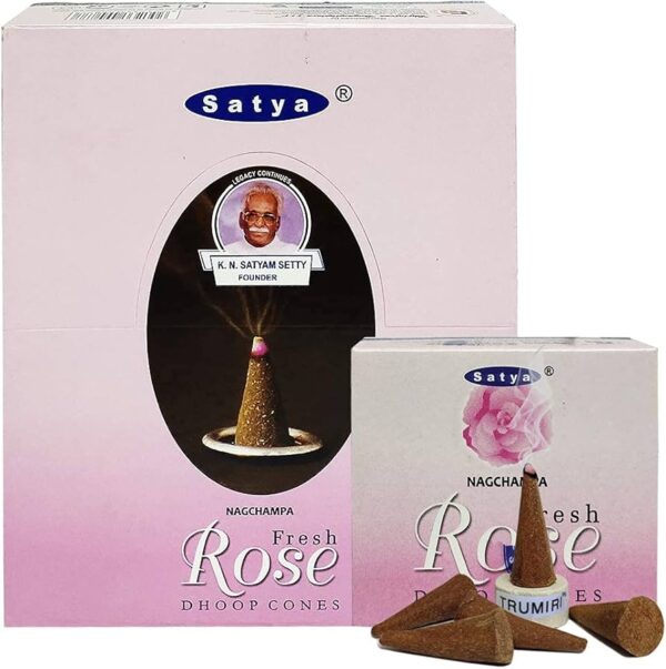 Satya Fresh Rose Dhoop Cones