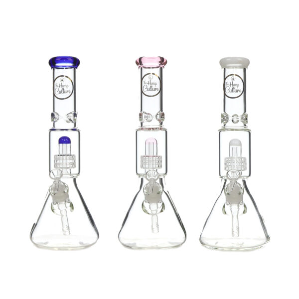 TM-234 14 INCH  BEAKER BONG WITH DONUT PERCULATOR