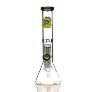 green 12 inch beaker with tree perc