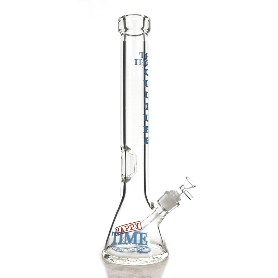 blue beaker bong with logo 18 inch and 9mm