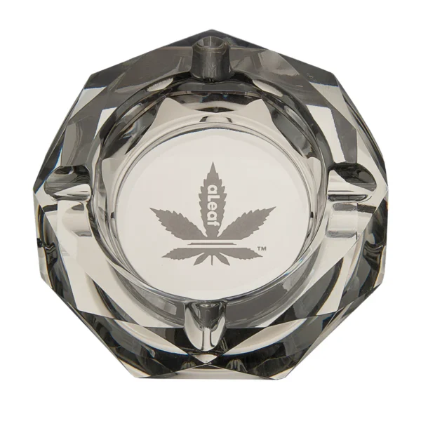 Aleaf Glass Ashtray Gunmetal