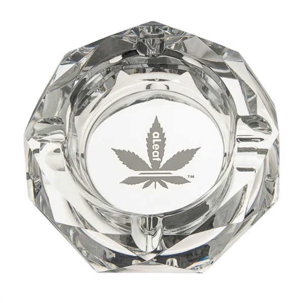 Aleaf Glass Ashtray silver