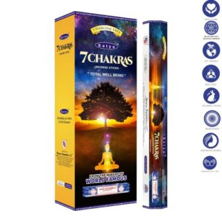 Satya 7 CHAKRAS Incense Sticks & Burns 45 MinutesStick 9''