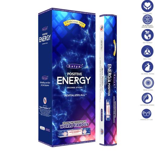 Satya Positive ENERGY Incense Sticks & Burns 45 MinutesStick 9''