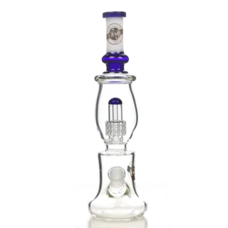 glass percolator bong blue clear beaker base