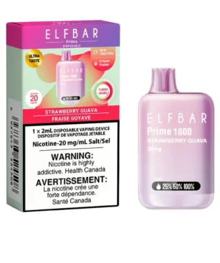 elf bar prime 1800 disposable vape 5ct Strawberry Guava