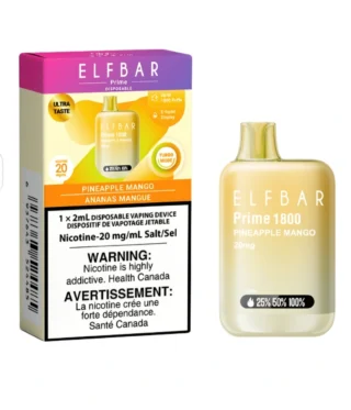 elf bar prime 1800 disposable vape 5ct Pineapple Mango