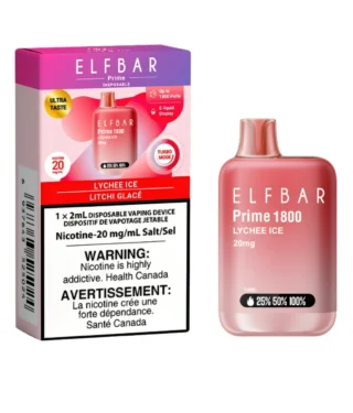 elf bar prime 1800 disposable vape 5ct Lychee Ice